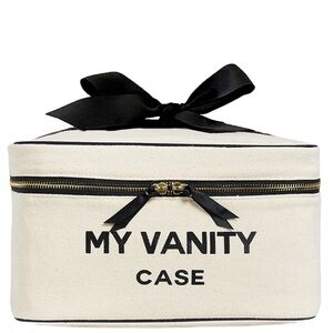 Brand new Cream Vanity Case with Black Accents